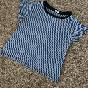 Brandy Melville Blue and Black Loose Tee